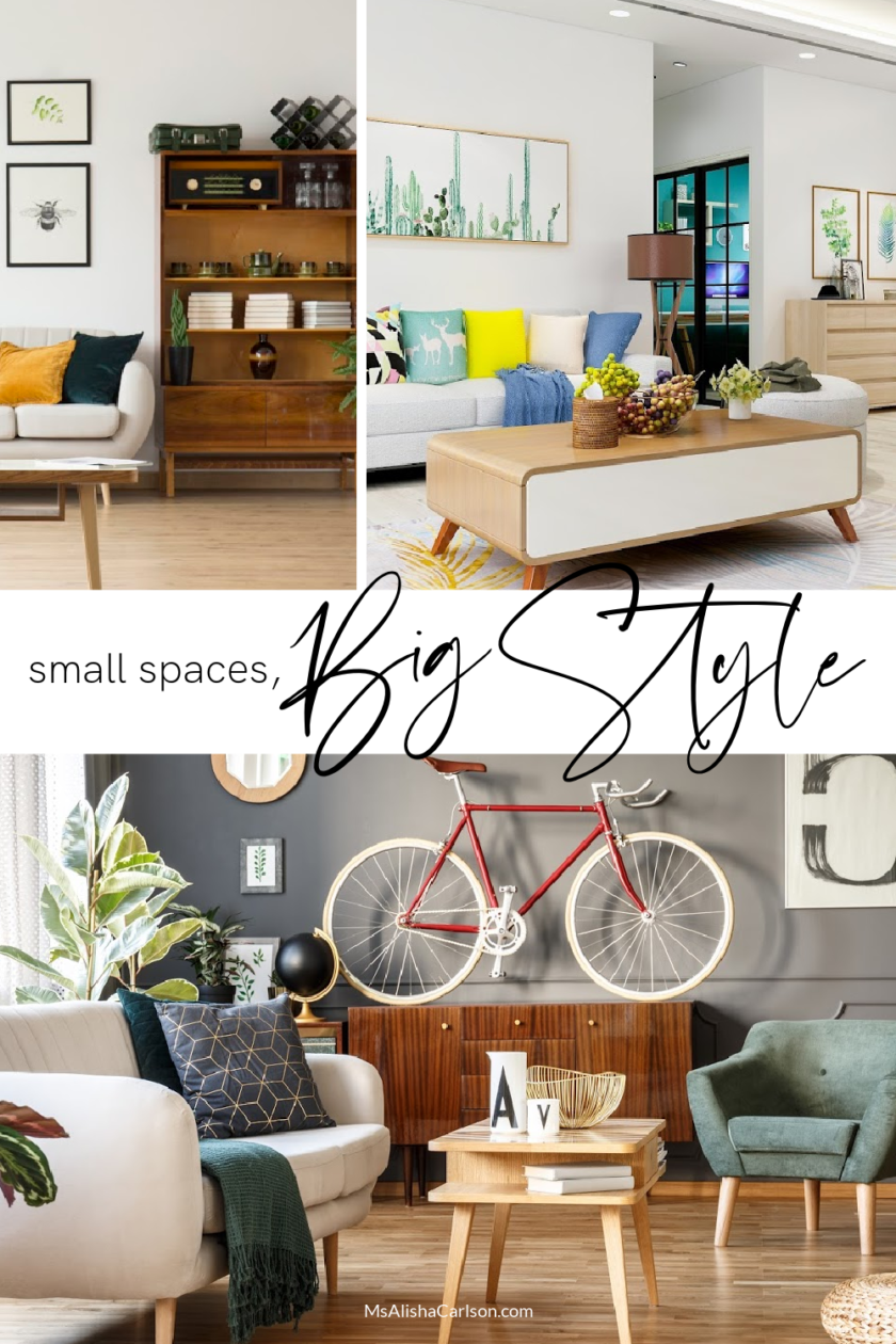 Small Spaces, Big Style pinnable Pinterest collage