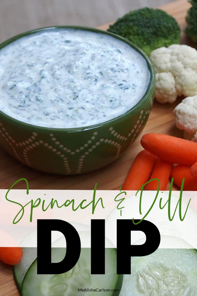Spinach & Dill Dip pinnable image