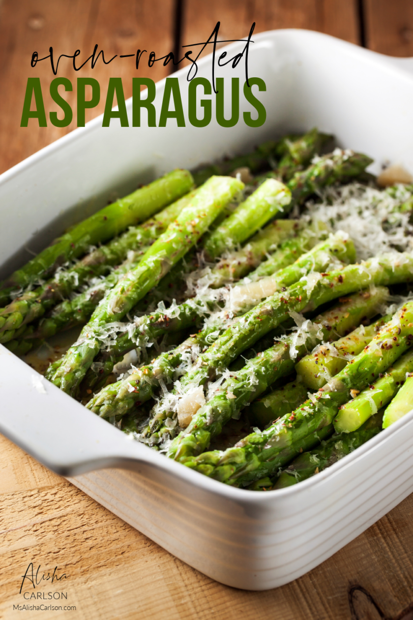 Oven Roasted Asparagus pinnable Pinterest image