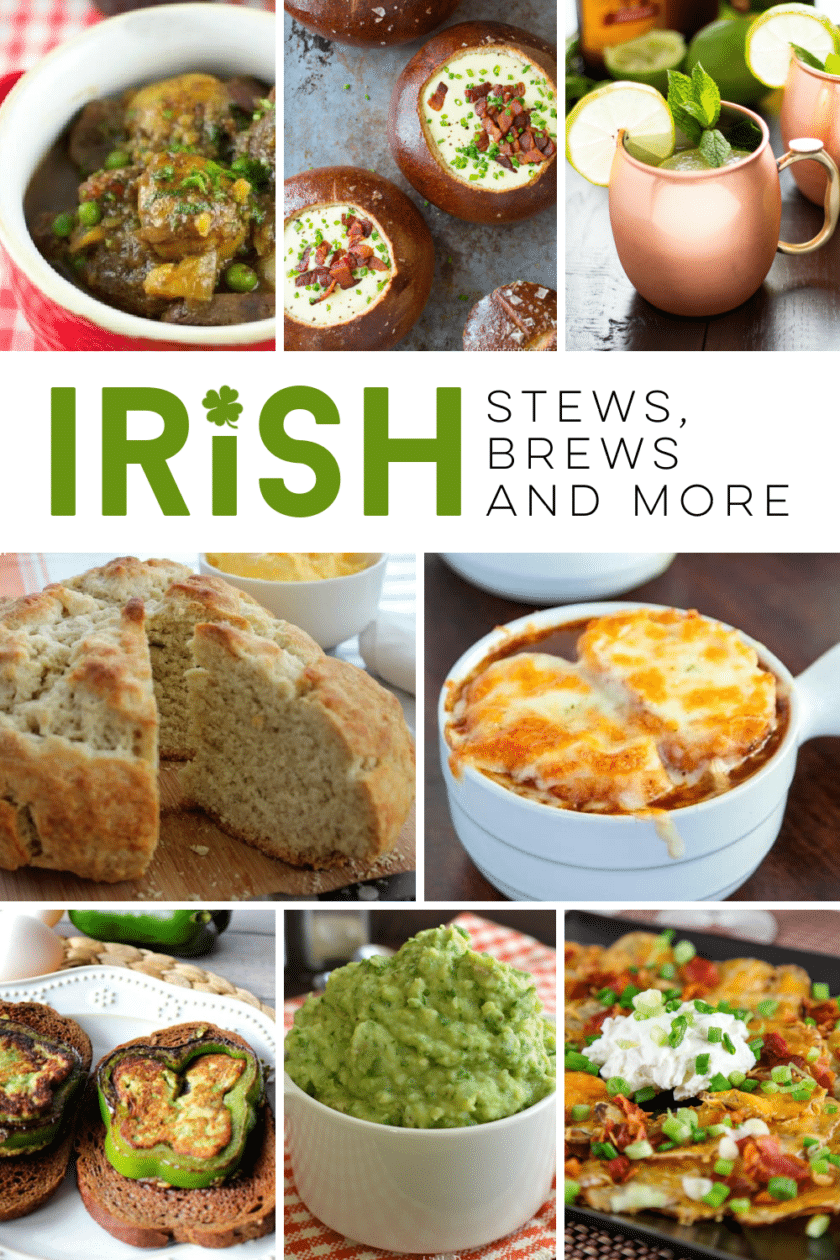 Irish Stews & Brews pinnable Pinterest image