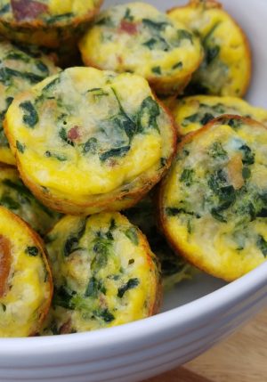 Spinach and Bacon Quiche Bites